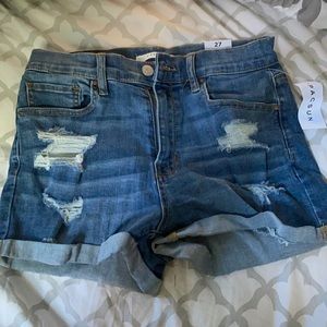 Blue wash PacSun Jean shorts with rips